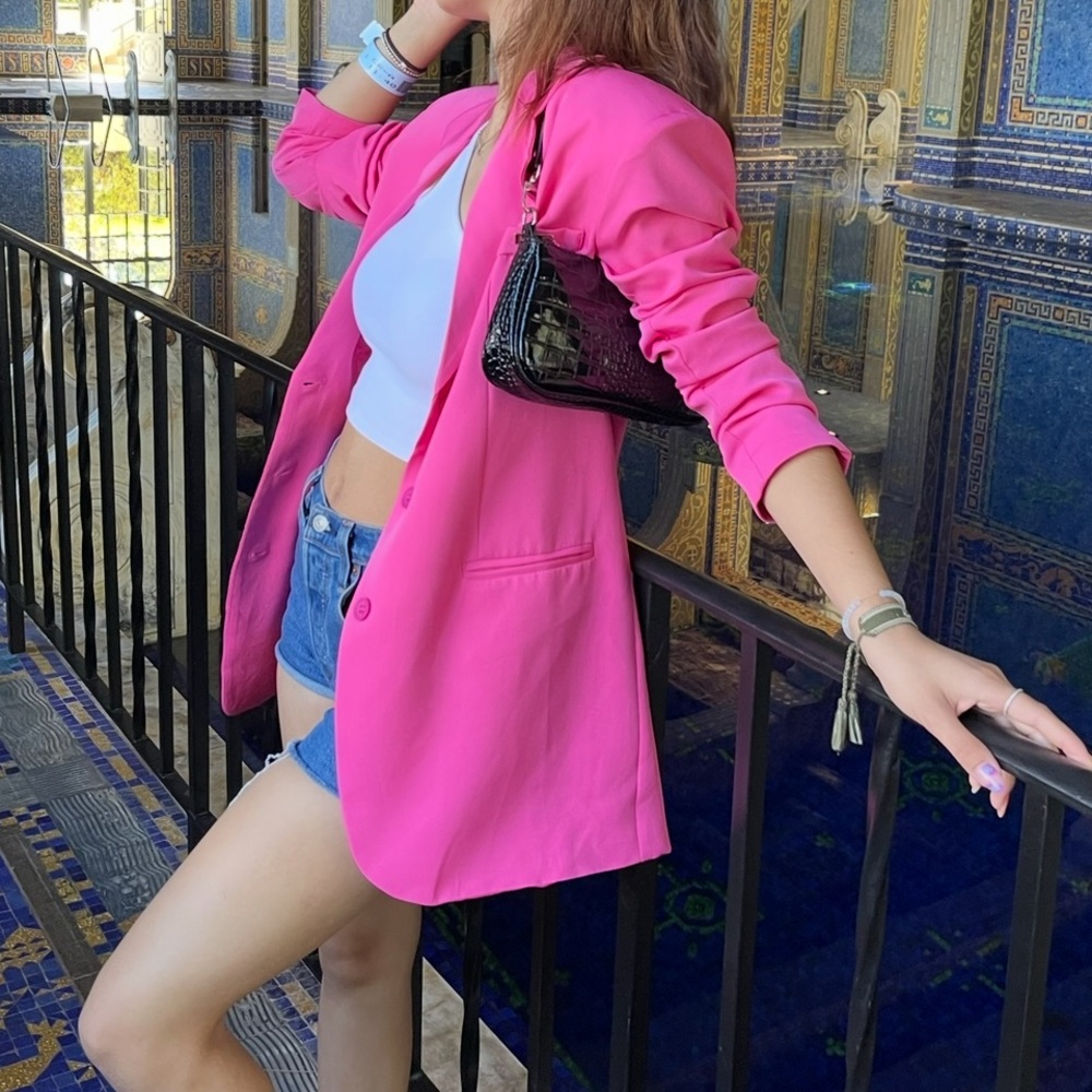 Pretty Little Thing Oversized Pink Blazer